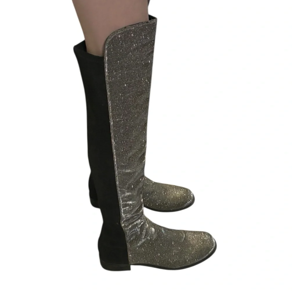 Stuart weitzman 50/50 metallic stretch over the knee boot women’s size 9
